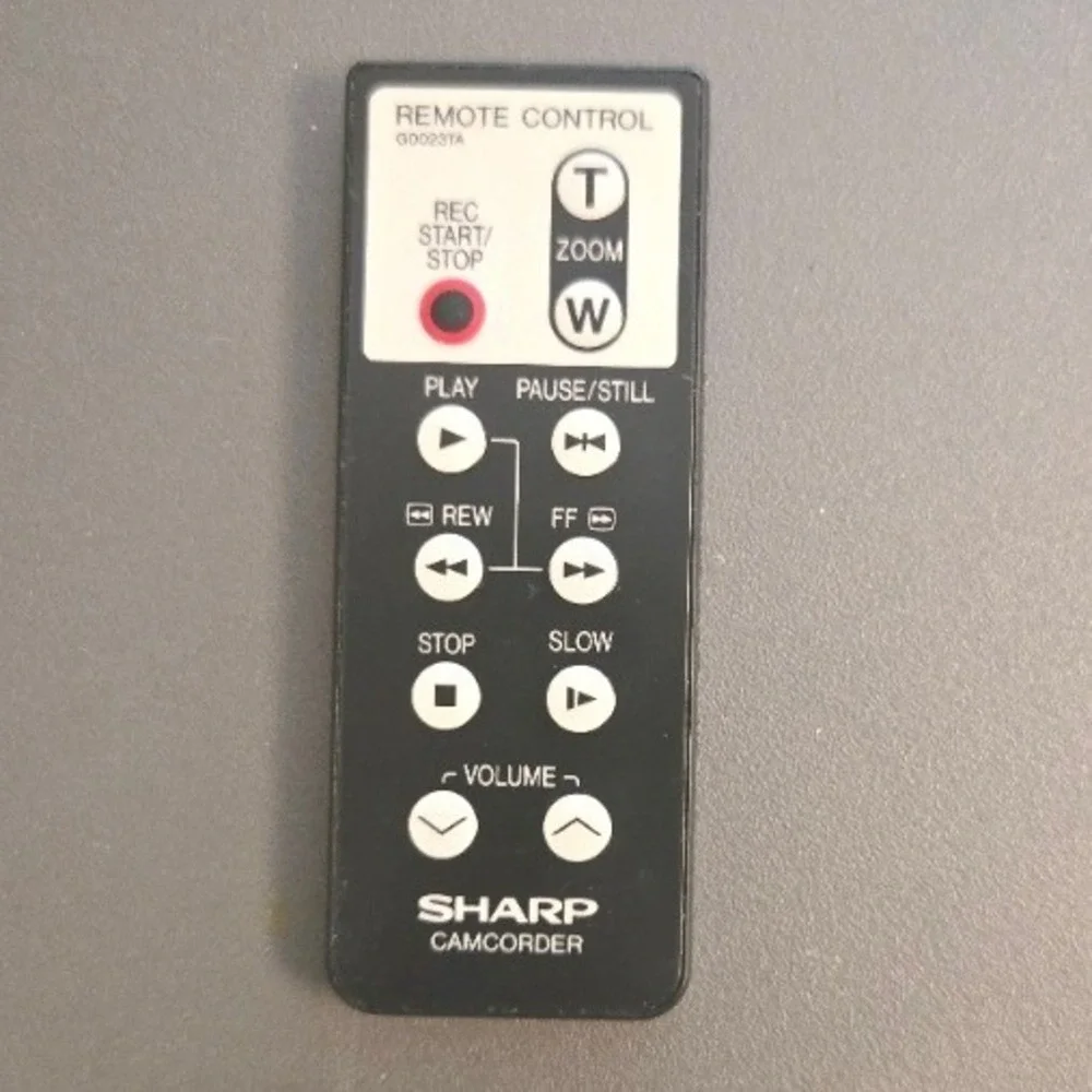 Vintage Sharp G0023TA Camcorder Remote Control (Made in Japan)